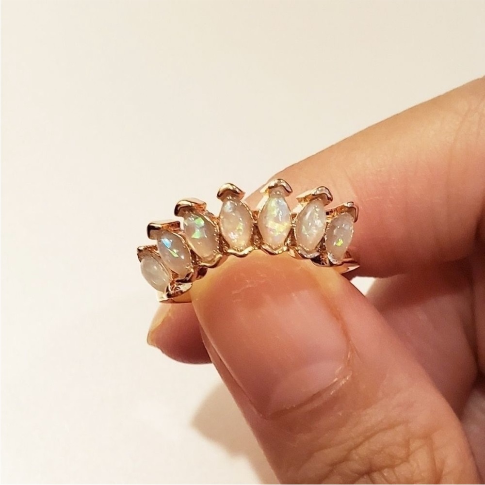 Opal Crown Ring